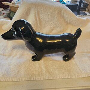 Ceramic Daschund Decor - Black